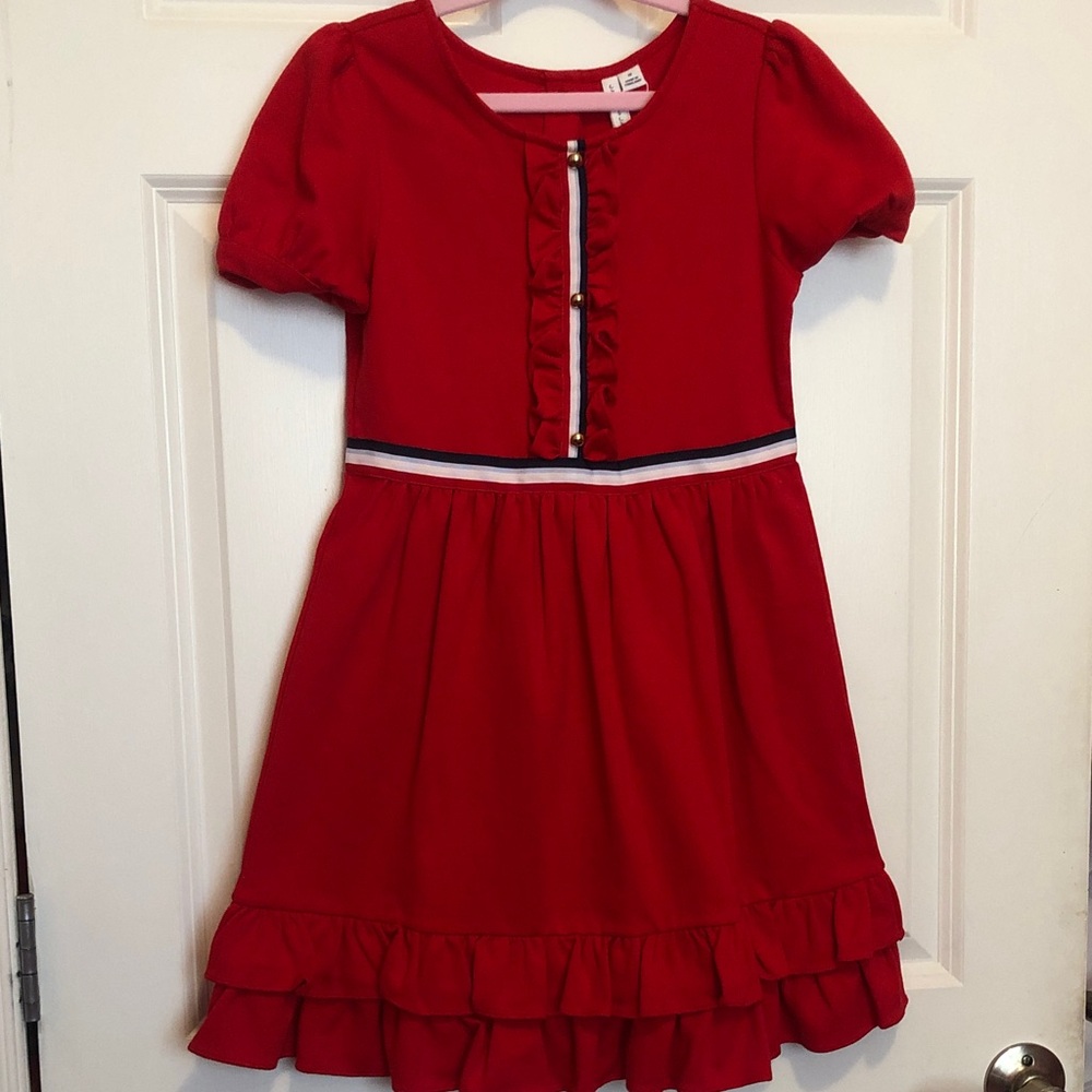 Janie and Jack Red Ruffle Dress